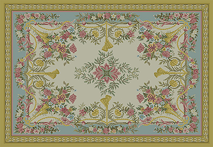Franch Aubusson Miniature Rug 11 x 16 in - kit